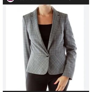 Banana Republic plaid peplum blazer size 12